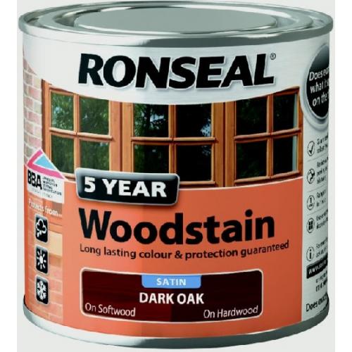 Ronseal 5 Year Wood Stain for Exterior Wood 250ml 11 COLOURS